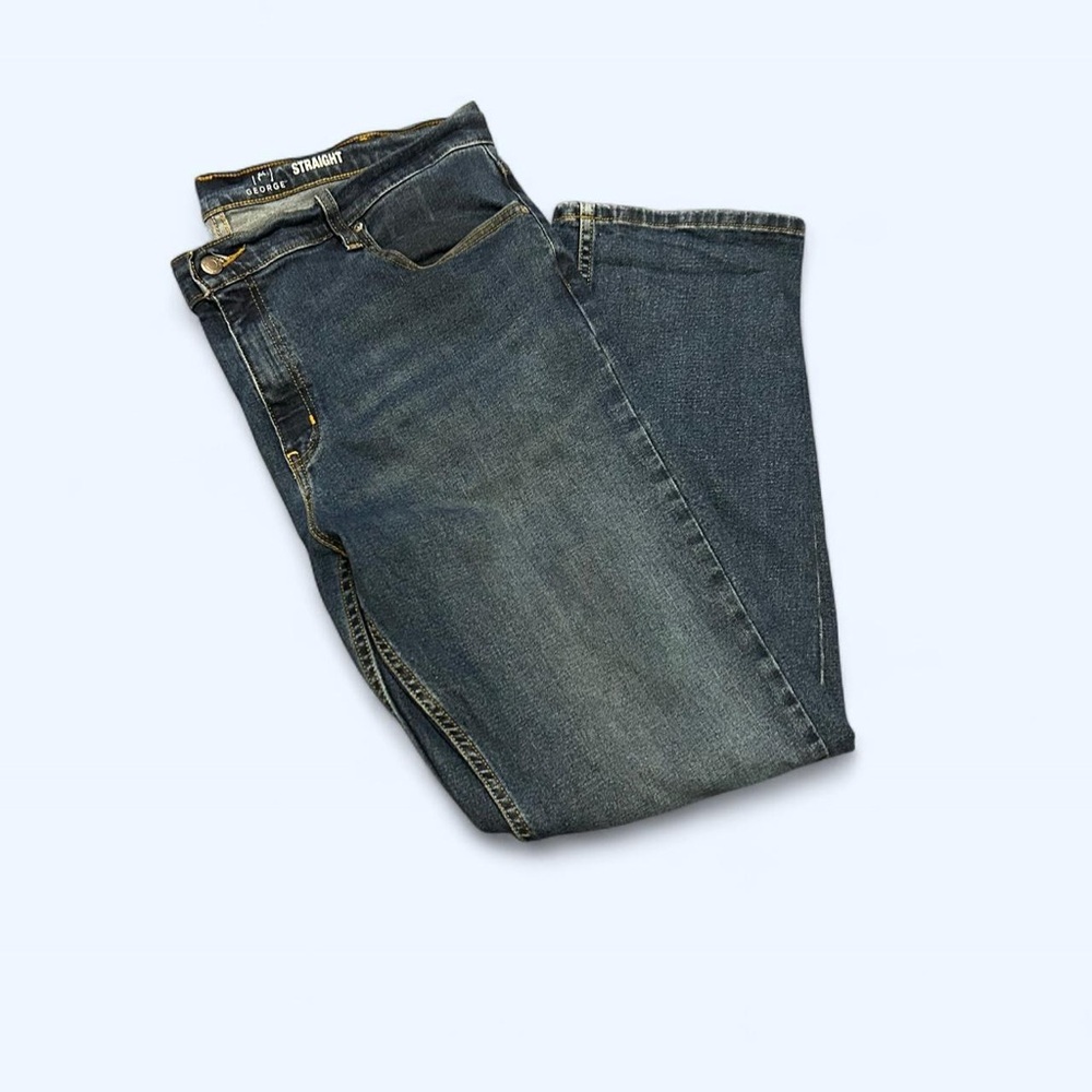 Men's Straight Leg Blue Jeans